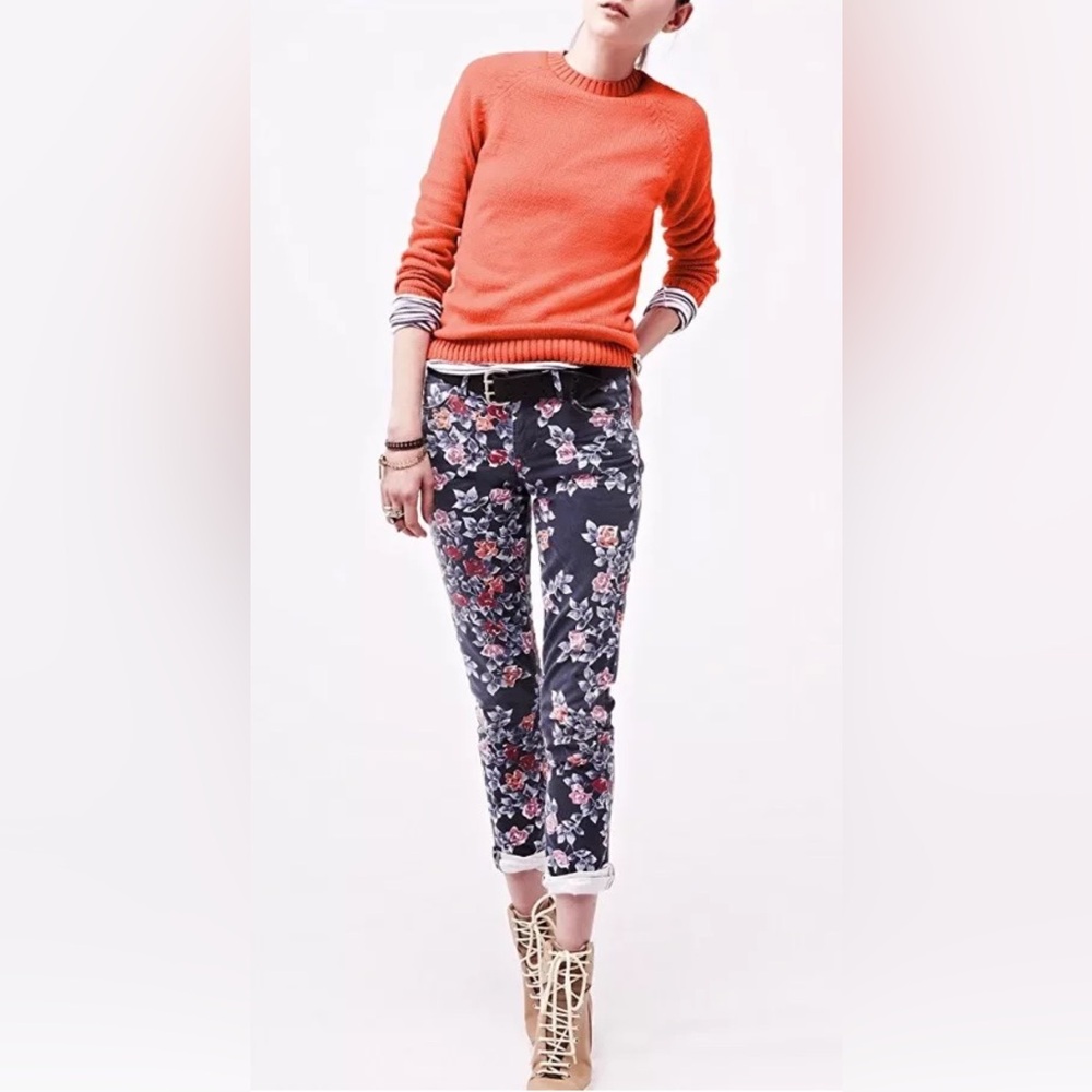 Citizens of Humanity Blue Floral Print mid-rise skinny jeans size 26
